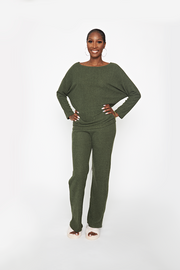 Chill Seeker Olive Green Sweater Set