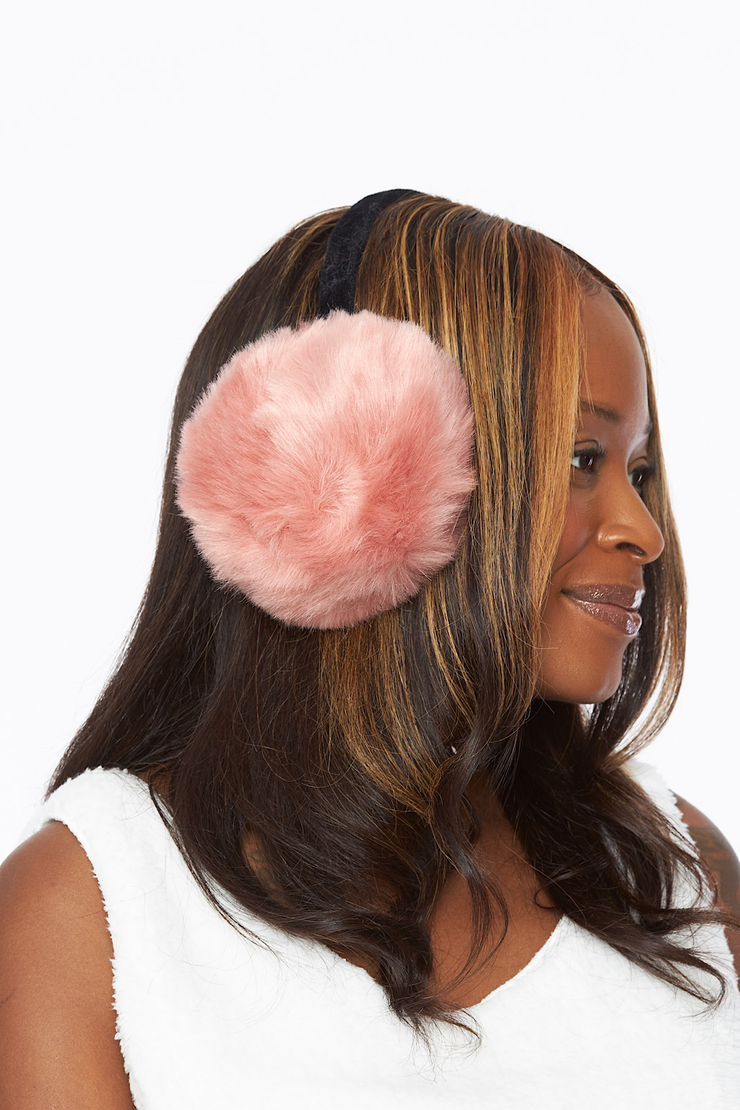 Pink Crazy fur you earmuffs