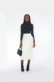 White Tell Me About Knit Skirt